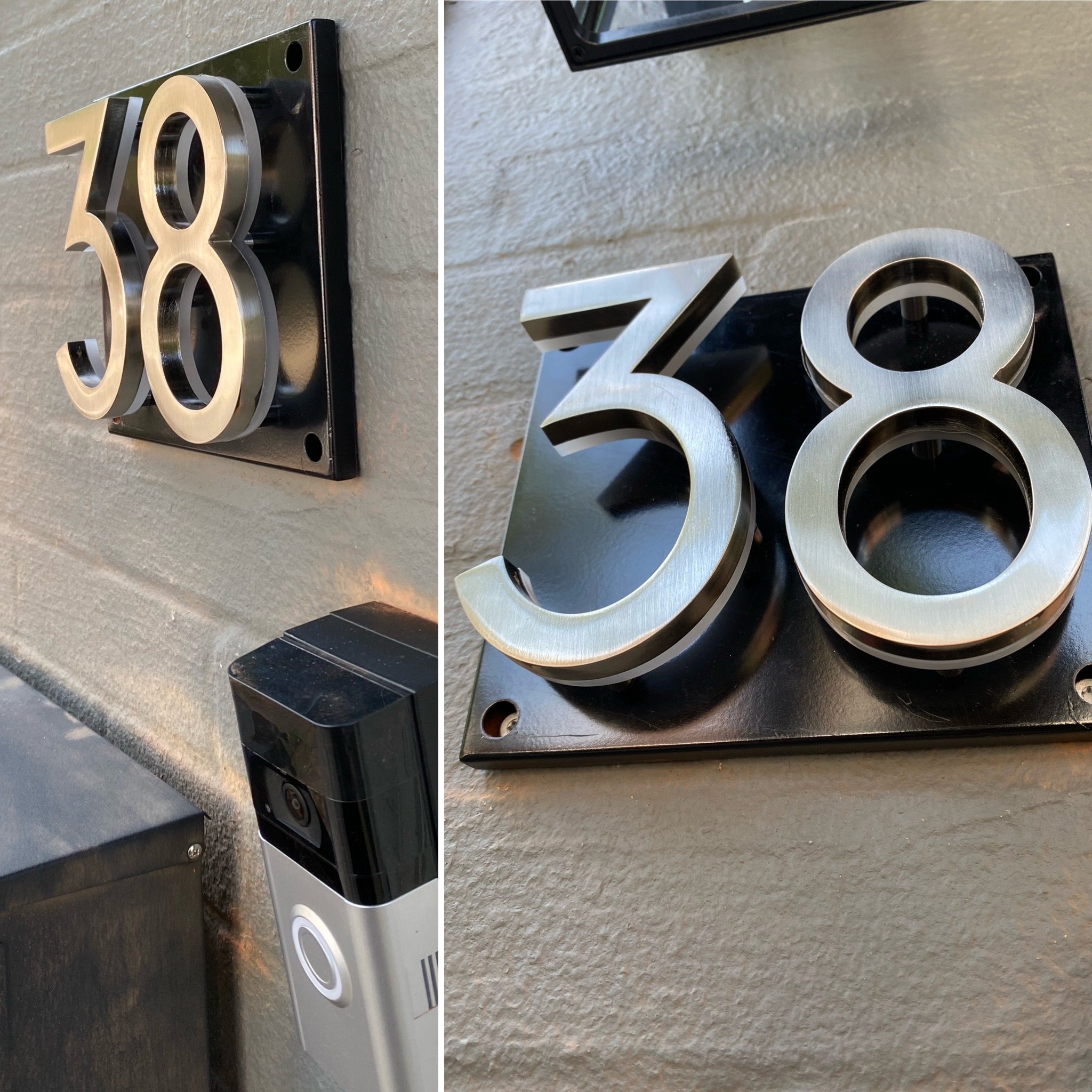 Illuminated House Number Plaque Install