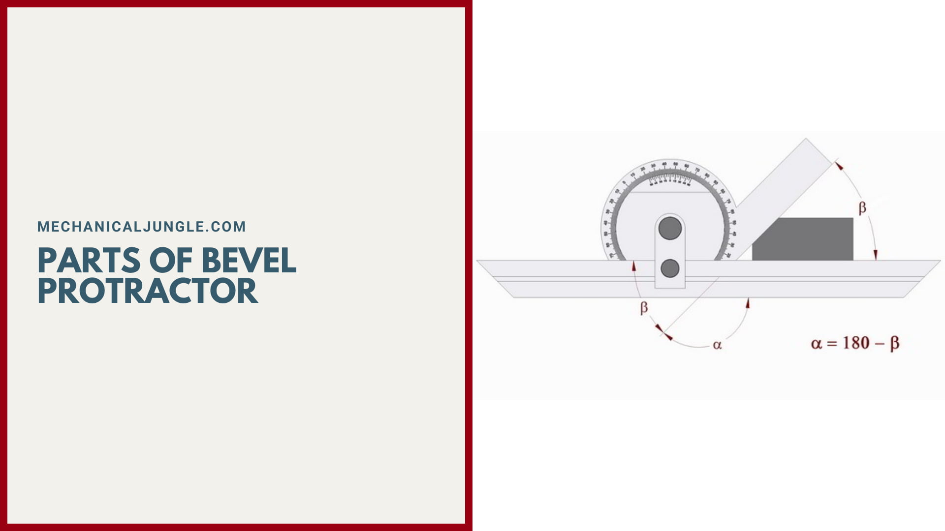 Parts of Bevel Protractor