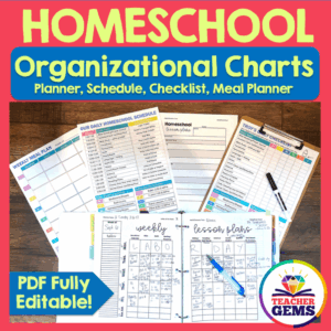 Printable Homeschool Schedule, Planner, Checklist &...