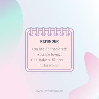 What the Teacher Wants!: Reminder: You...
