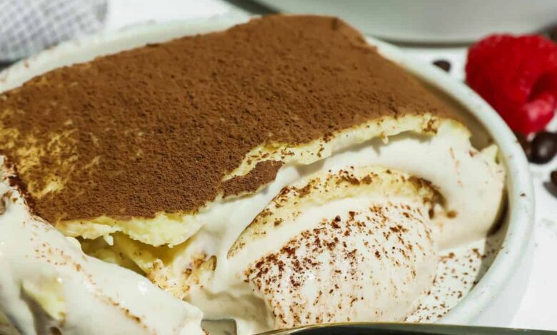 Cottage Cheese Tiramisu Crepe Roll