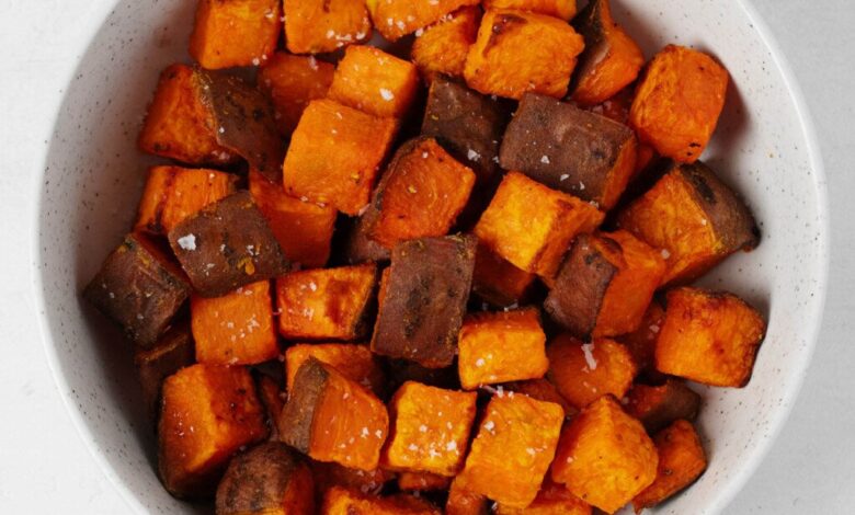 The Best Cubed Air Fryer Sweet Potatoes